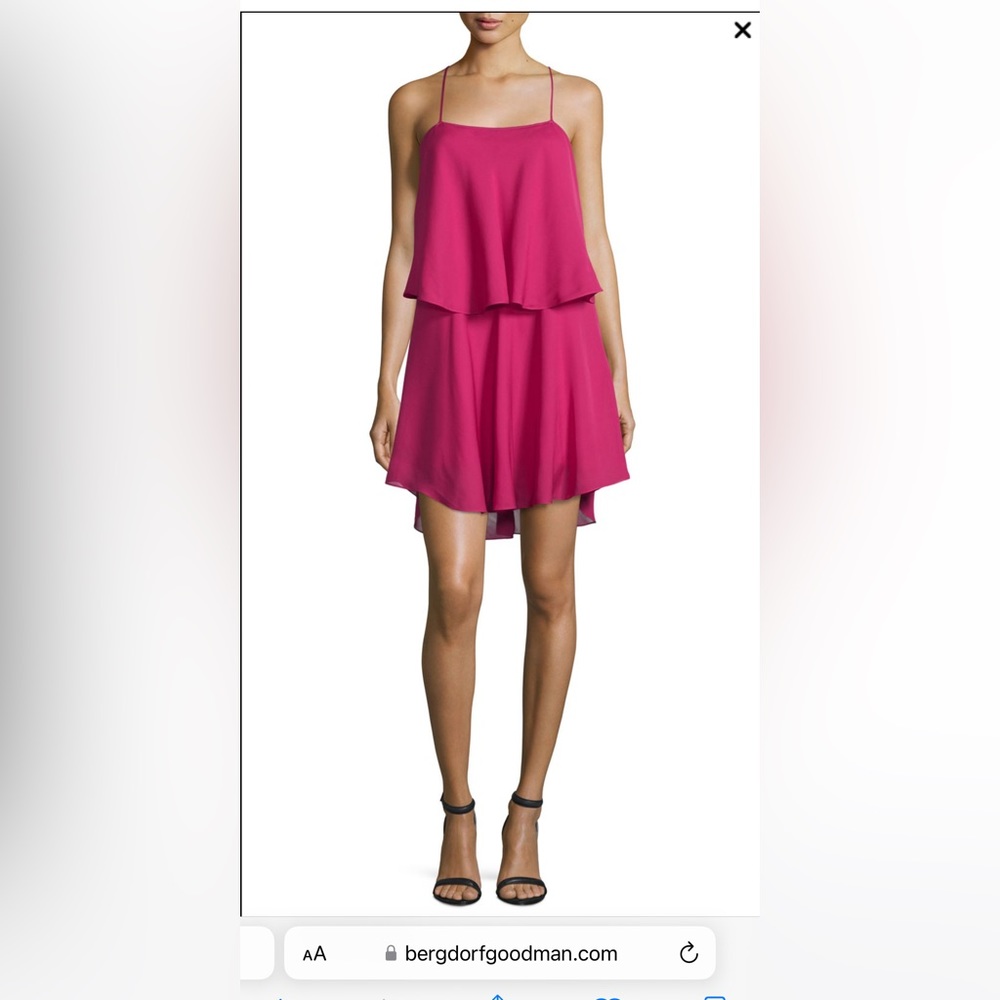 Haute Hippie
Silk Racerback Mini Dress, Deep Magenta